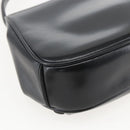 GUCCI Hand Bag Leather Black Gold Auth 160248-16