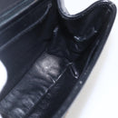 GUCCI Hand Bag Leather Black Gold Auth 160248-18