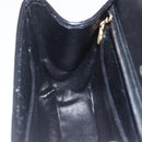 GUCCI Hand Bag Leather Black Gold Auth 160248-19