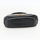 GUCCI Hand Bag Leather Black Gold Auth 160248-5
