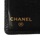 CHANEL COCO Mark Card Case Caviar Skin Black CC Auth 160257V-20