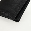 CHANEL COCO Mark Card Case Caviar Skin Black CC Auth 160257V-14