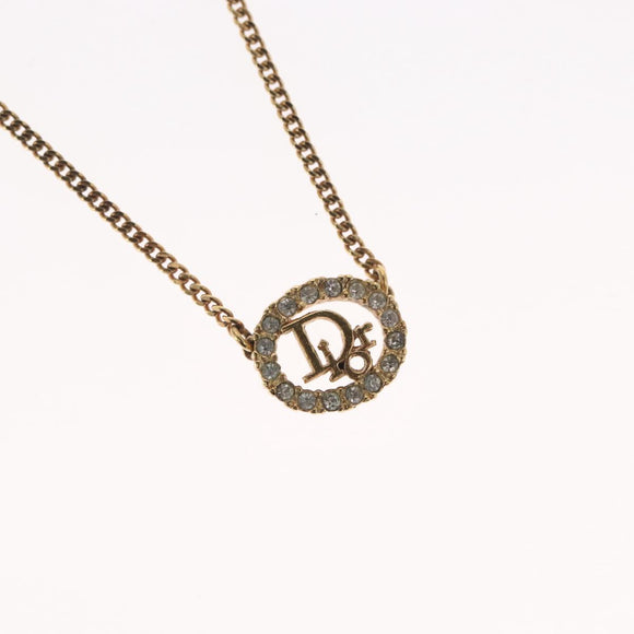 Christian Dior Necklace metal Gold Tone Auth 160258