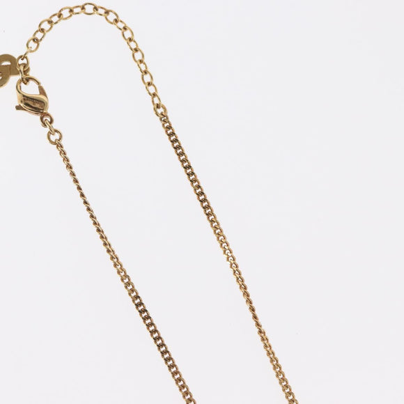 Christian Dior Necklace metal Gold Tone Auth 160258