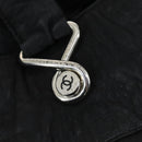 CHANEL Matelasse Tote Bag Coated Canvas Black Silver CC Auth 160260-10