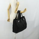 CHANEL Matelasse Tote Bag Coated Canvas Black Silver CC Auth 160260-22