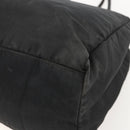 PRADA Tote Bag Nylon Black Silver Auth 160264-15