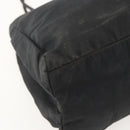 PRADA Tote Bag Nylon Black Silver Auth 160264-16