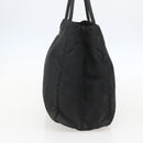PRADA Tote Bag Nylon Black Silver Auth 160264-4