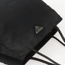 PRADA Tote Bag Nylon Black Silver Auth 160264-6