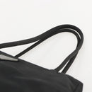 PRADA Tote Bag Nylon Black Silver Auth 160264-8