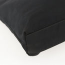 PRADA Tote Bag Nylon Black Silver Auth 160267-13