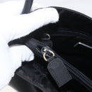 PRADA Tote Bag Nylon Black Silver Auth 160267-15