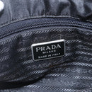 PRADA Tote Bag Nylon Black Silver Auth 160267-16