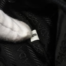 PRADA Tote Bag Nylon Black Silver Auth 160267-23