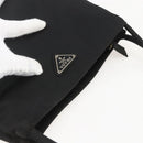 PRADA Tote Bag Nylon Black Silver Auth 160267-6