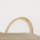 PRADA Tote Bag Canvas Leather Beige Silver Auth 160268-8