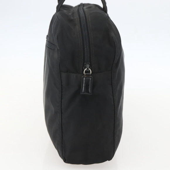 PRADA Tote Bag Nylon Zwart Zilver Auth 160269