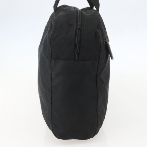 PRADA Tote Bag Nylon Zwart Zilver Auth 160269