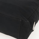 PRADA Tote Bag Nylon Black Silver Auth 160270-14