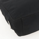 PRADA Tote Bag Nylon Black Silver Auth 160270-17