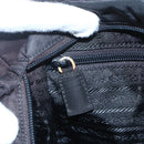 PRADA Tote Bag Nylon Black Silver Auth 160270-20