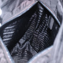 PRADA Tote Bag Nylon Black Silver Auth 160270-22