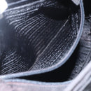 PRADA Tote Bag Nylon Black Silver Auth 160270-23