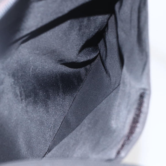 PRADA Tote Bag Nylon Black Silver Auth 160270