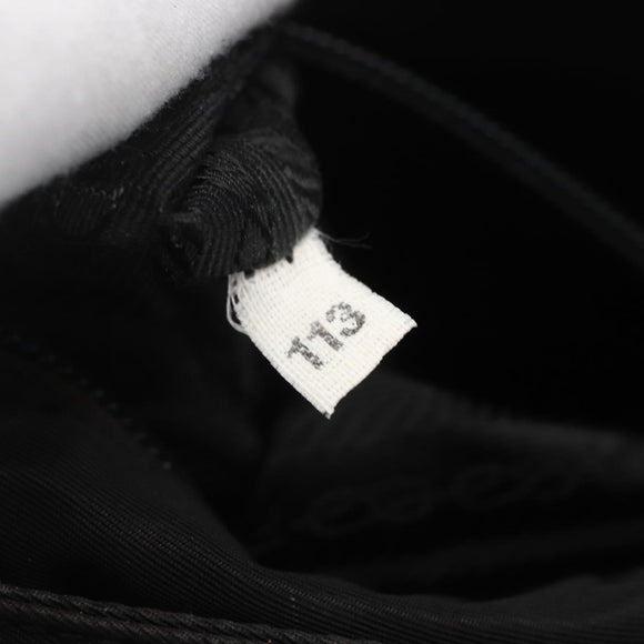 PRADA Tote Bag Nylon Black Silver Auth 160270