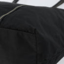 PRADA Tote Bag Nylon Leather Black Silver Auth 160271-15