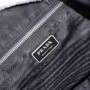 PRADA Tote Bag Nylon Leather Black Silver Auth 160271-18