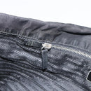 PRADA Tote Bag Nylon Leather Black Silver Auth 160271-21