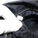 PRADA Tote Bag Nylon Leather Black Silver Auth 160271-11