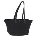 PRADA Tote Bag Nylon Black Silver Auth 160272-1