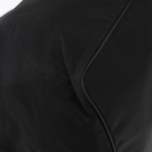 PRADA Tote Bag Nylon Black Silver Auth 160272