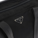 PRADA Tote Bag Nylon Black Silver Auth 160272-16
