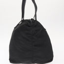 PRADA Tote Bag Nylon Black Silver Auth 160272-4