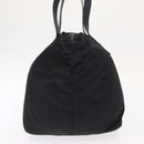 PRADA Tote Bag Nylon Black Silver Auth 160272-5