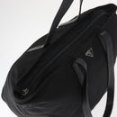 PRADA Tote Bag Nylon Black Silver Auth 160272-6