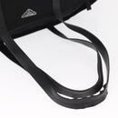 PRADA Tote Bag Nylon Black Silver Auth 160272-7