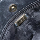 LOEWE Anagram Hand Bag Leather Black Gold Auth 160275-10