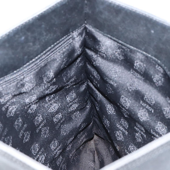 LOEWE Anagram Hand Bag Leather Black Gold Auth 160275