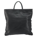 LOEWE Anagram Hand Bag Leather Black Gold Auth 160275-13