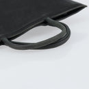 LOEWE Anagram Hand Bag Leather Black Gold Auth 160275-7