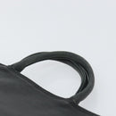 LOEWE Anagram Hand Bag Leather Black Gold Auth 160275-8