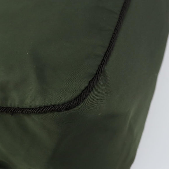 PRADA Hand Bag Nylon Green Auth 160276