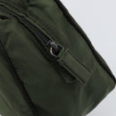 PRADA Hand Bag Nylon Green Auth 160276-10