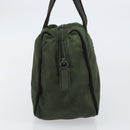 PRADA Hand Bag Nylon Green Auth 160276-5
