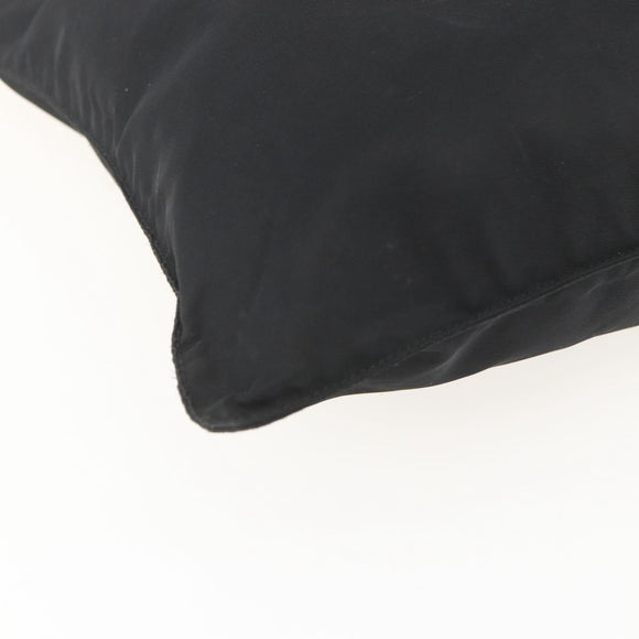 PRADA Shoulder Bag Nylon Black Silver Auth 160278